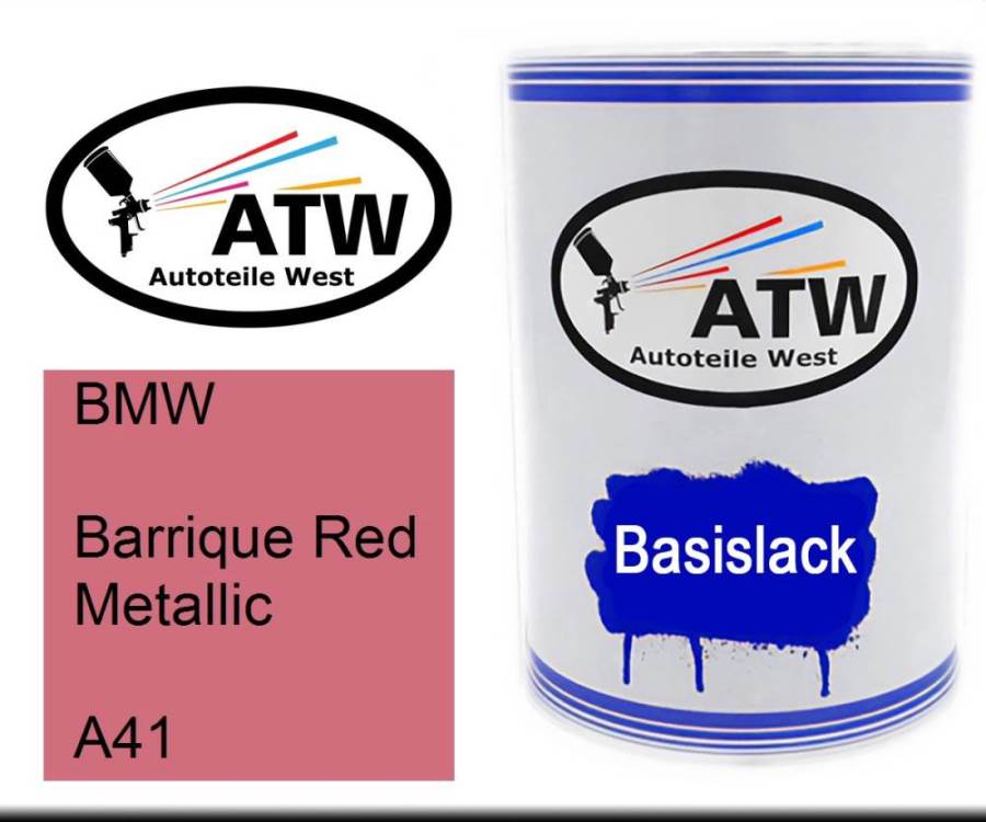 BMW, Barrique Red Metallic, A41: 500ml Lackdose, von ATW Autoteile West.